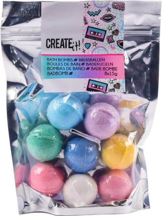 Van der Meulen le crée ! bombes de bain de beauté multicolores, 8 pcs.