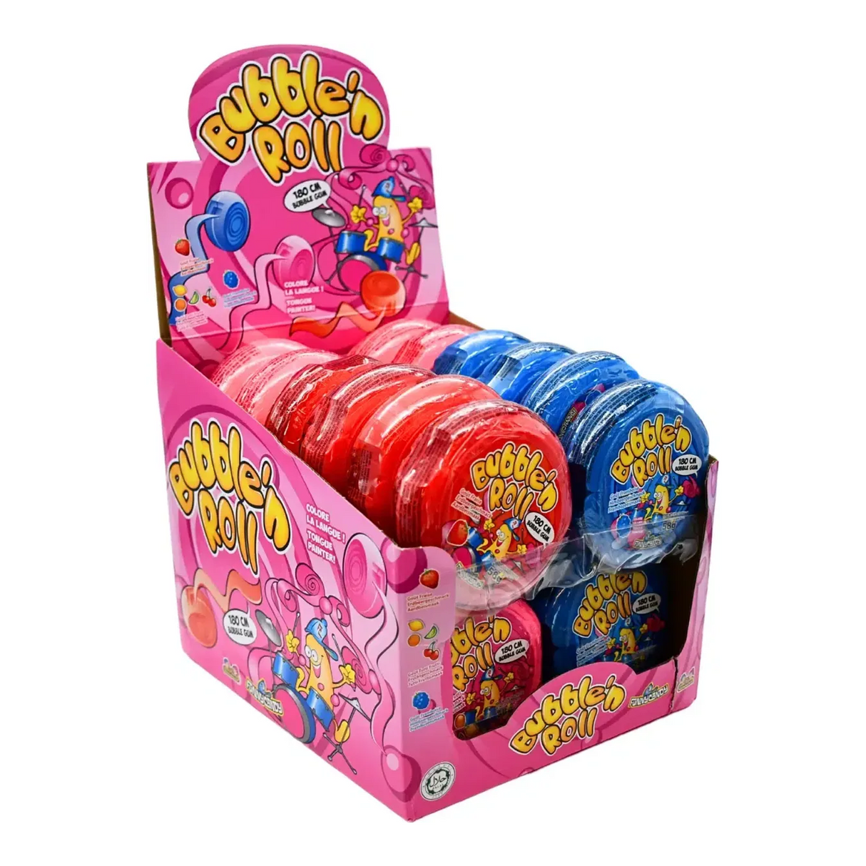 Bonbons amusants bubble 'n roll (24x 58gr)