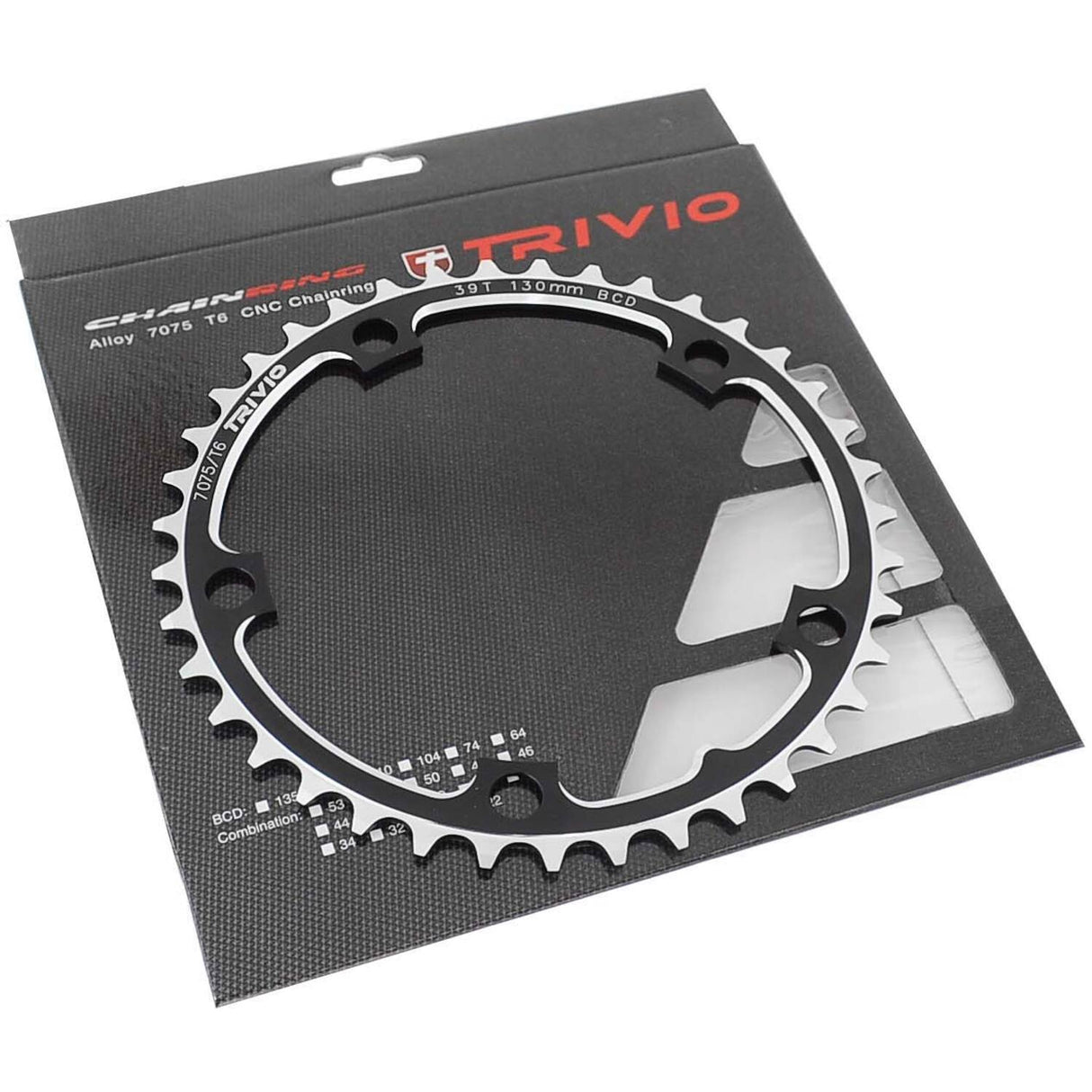 Trivio - plateau de course 39t. 9 10 vitesses 130 bcd 5 bras