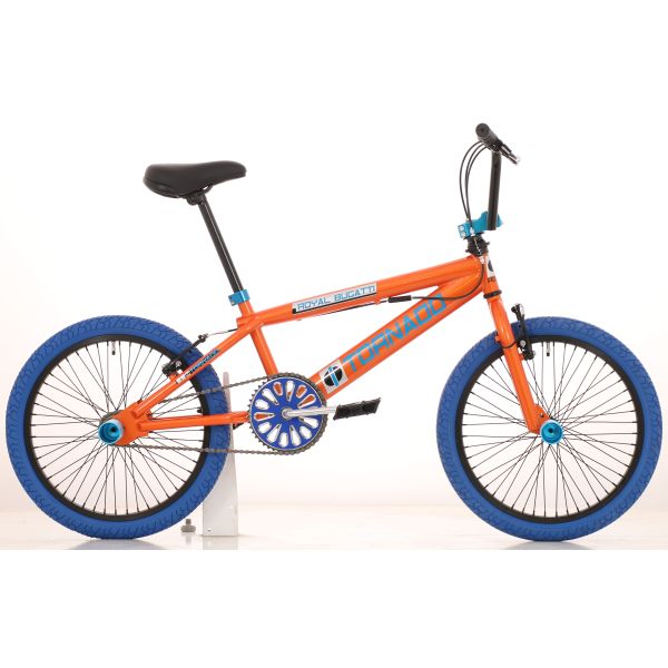 Royal Freestyle BMX 20 Bugatti - Orange avec pneus bleus