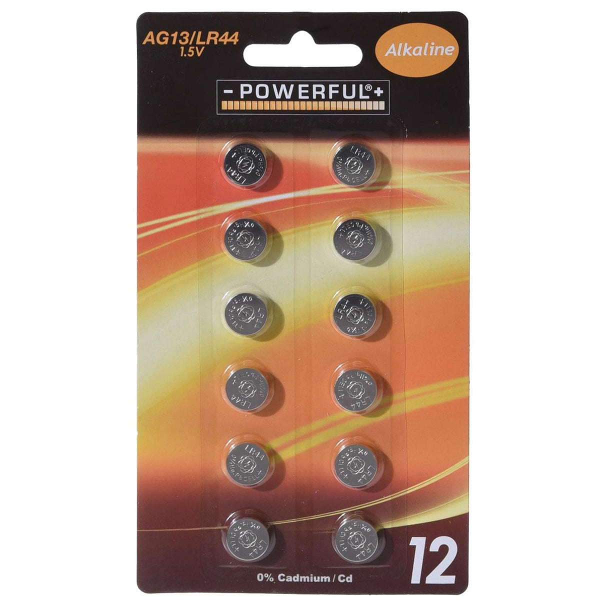 Piles bouton AG13 LR44, 12 pièces.
