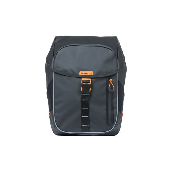 Basil Miles Tarpaulin Bicycle Sac à dos - Sac à dos noir étanche pour hommes et femmes, 17 litres de contenu