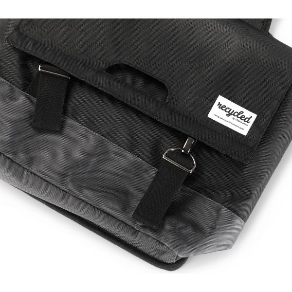 Sac à vélo double à l'épreuve urbaine 55L Green noir - RPET recyclé
