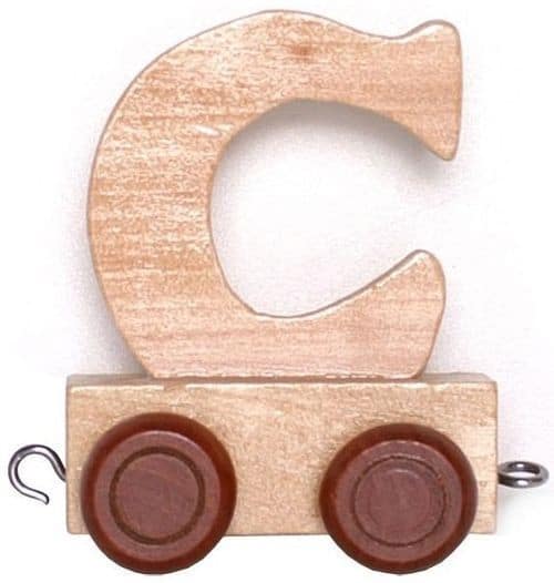 Bongers jouet en bois lettre c avec roues 6 cm de haut