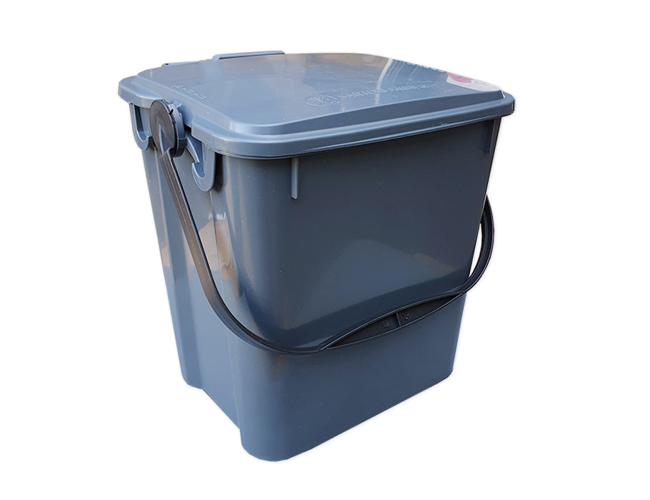 Chariot pour poubelles à roulettes 10l - gris