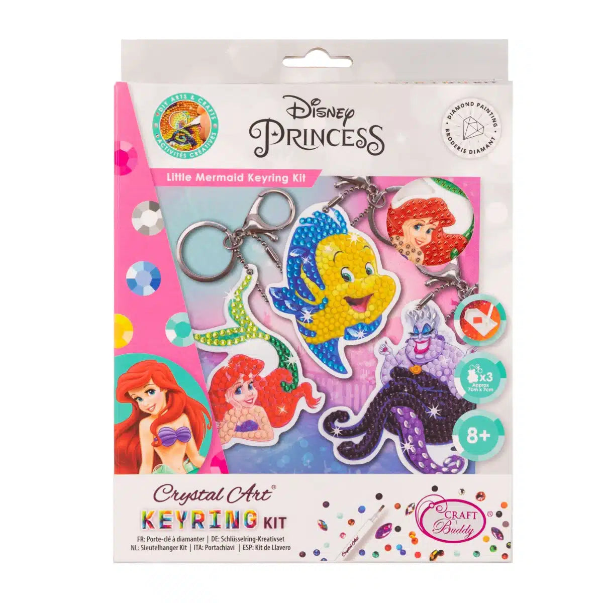 Peinture diamant Brandunit - Porte-clés La petite sirène de Disney