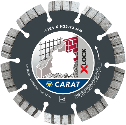 Disque abrasif pour scie diamantée Carat x-lock universel ø125x22,23 mm - cuxlock125