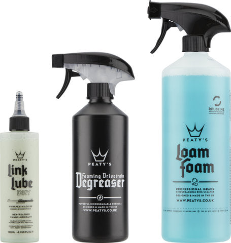 Peaty's lavage dégraisser lubrifier ensemble de nettoyage à sec