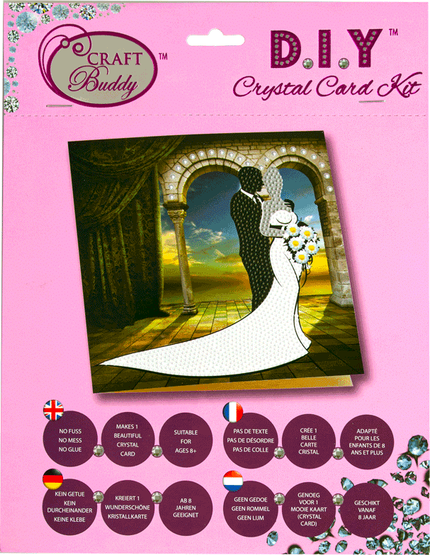 Peinture au diamant d'unité de marque - carte avec des mariés