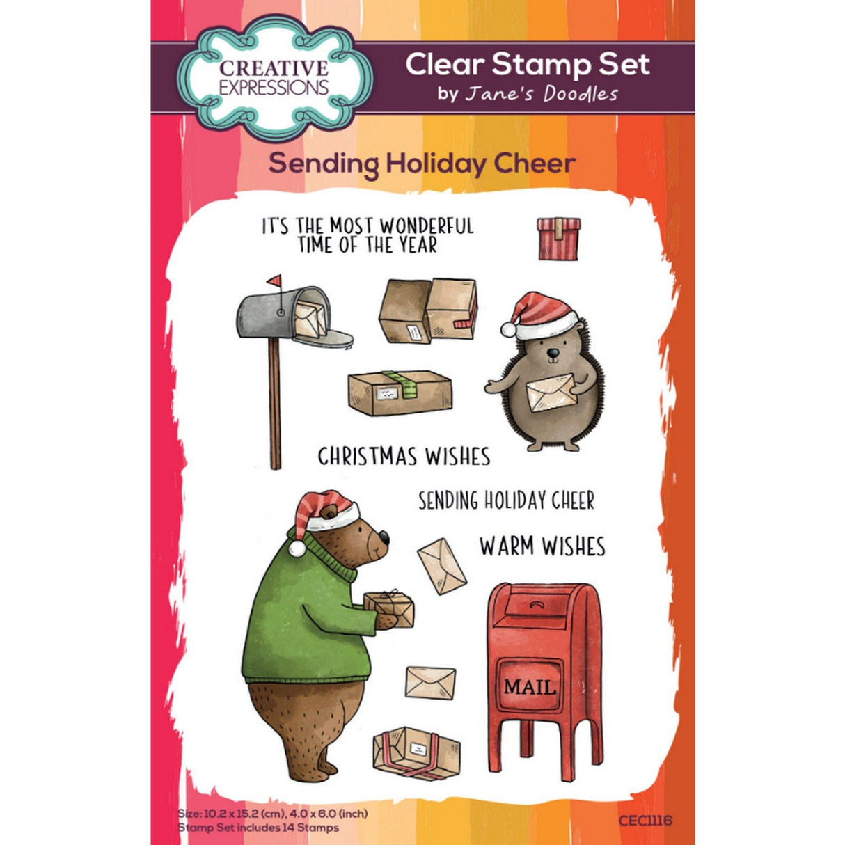 Creative expressions • jane's doodles clear stamp set holiday cheer