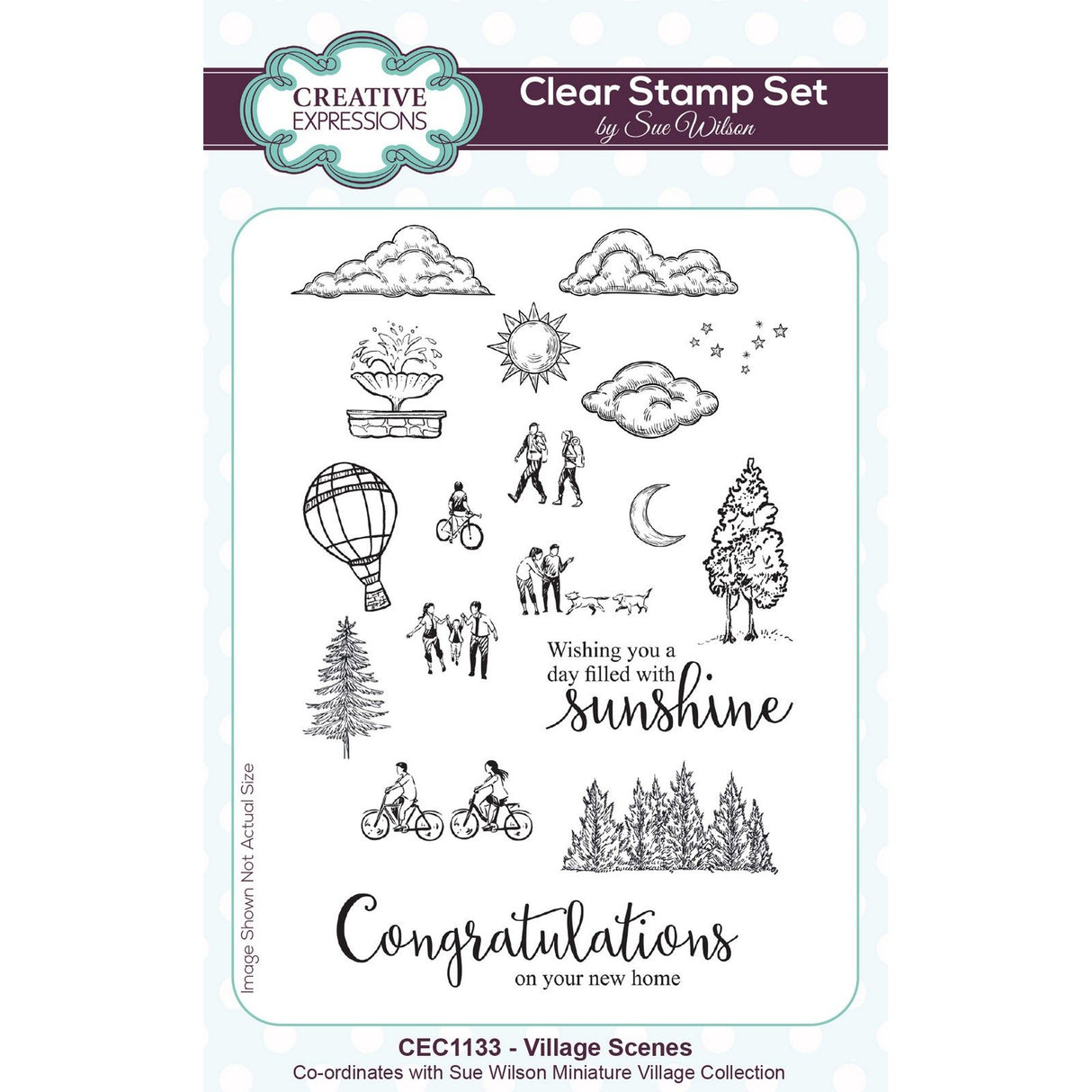 Creative expressions • sue wilson village scenes stamp set
