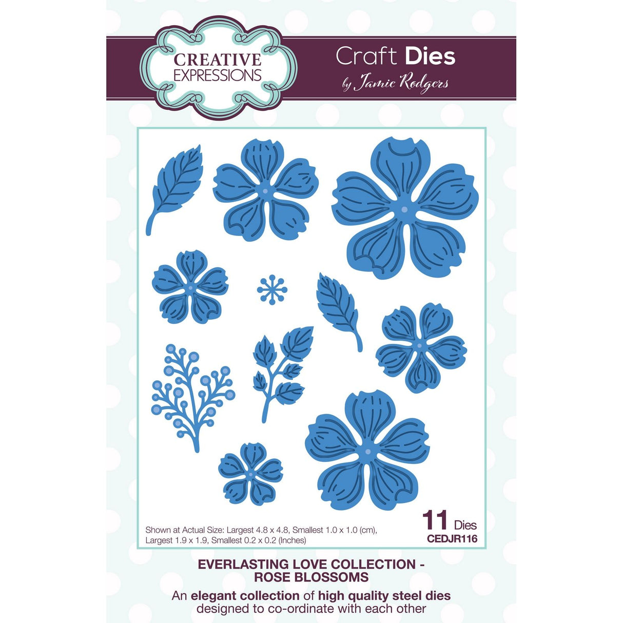Creative expressions • everlasting love craft die rose blossoms