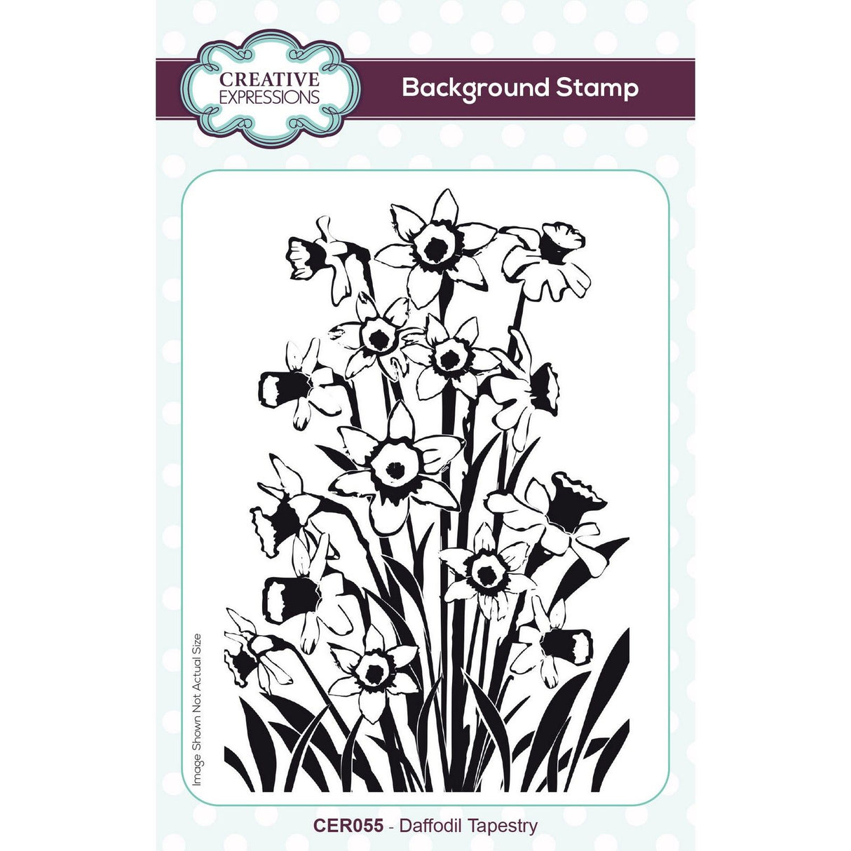 Creative expressions • pre cut rubber stamp daffodil tapestry 10,2x15,2cm