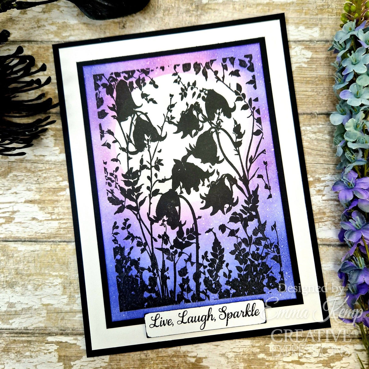 Creative expressions • pre cut rubber stamp dreamy harebells 10,2x15,2cm