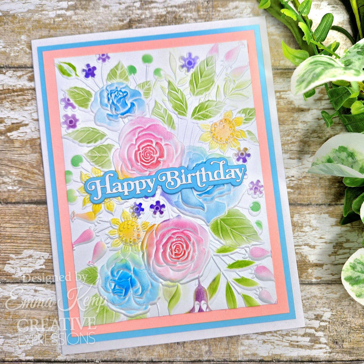 Creative expressions • companion colouring stencil rose garden 2pcs