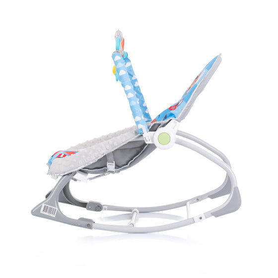 Chipolino Baby Spa Chaise à bascule avec de la musique et des vibrations apaisantes Blue Grey