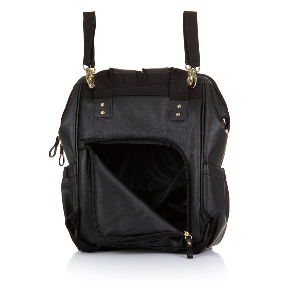 Sac à couches à sac à dos chipolino avec version de la version en cuir noir