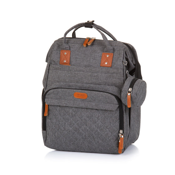 Sac à couches à sac à dos chipolino avec espace de stockage supplémentaire Gris granit