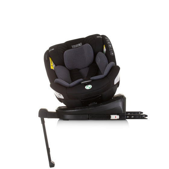 Chipolino tourino siège auto i-size 40-150 cm isofix 360° obsidienne noir gris