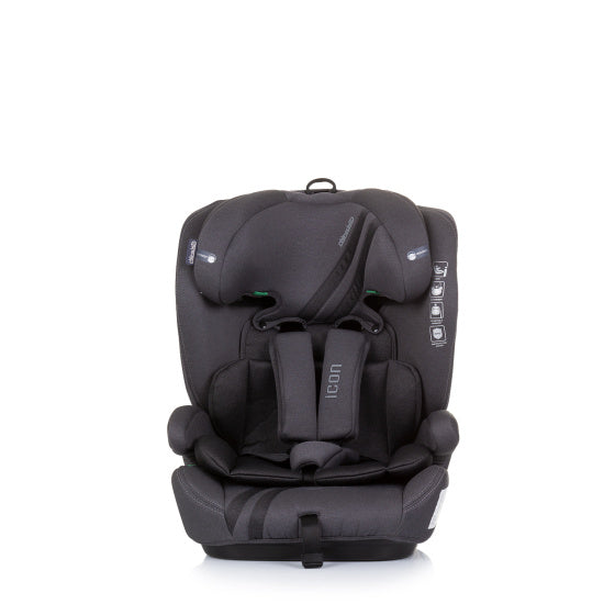 Siège d'auto Icône Chipolino I-Size 76 -150 cm Groupe 1, 2 et 3 anthracite de granit