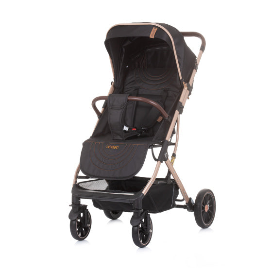 Chipolino combo pliable buggy avec couverture de pied en ébène beige noir