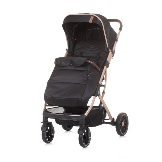 Chipolino combo pliable buggy avec couverture de pied en ébène beige noir