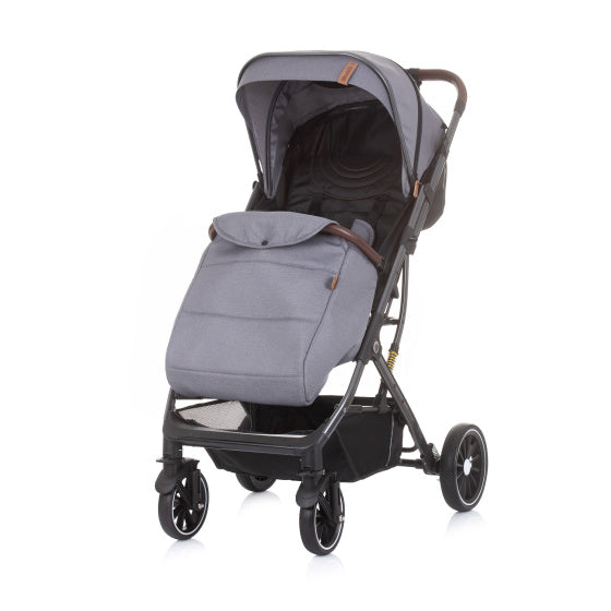 Chipolino combo pliable buggy avec couvercle de pied glacier gris