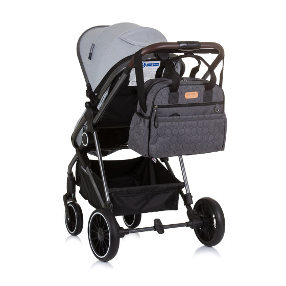 Sac à couches à épaule Chipolino avec version Mat Granite Linn