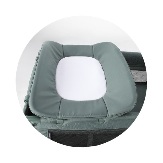 Chipolino Bella Pliage Camp Lit avec pad-pad pastel vert