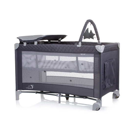 Chipolino pliable de camping avec un coussin changeant anthracite de granit