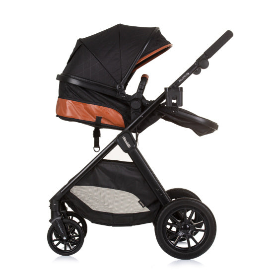 Poussette pliable 3 en 1 Chipolino Harmony avec sac à langer noir obsidienne