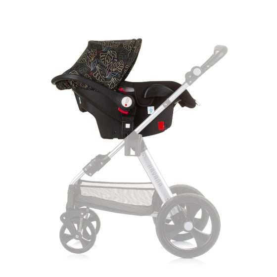Chipolino Havana Seat Seat avec adaptateurs 40-85 cm Groupe 0+ Feuilles d'obsidienne noires