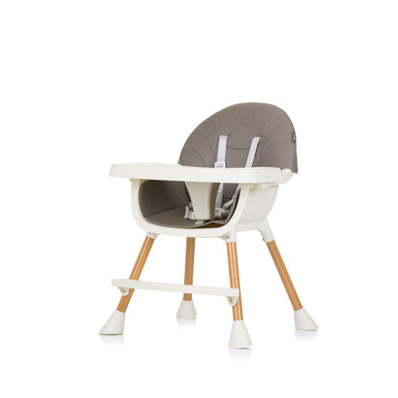 Chipolino Rio 2-en-1 Chaise haute avec coussin de siège Eetage Graphite Gris blanc