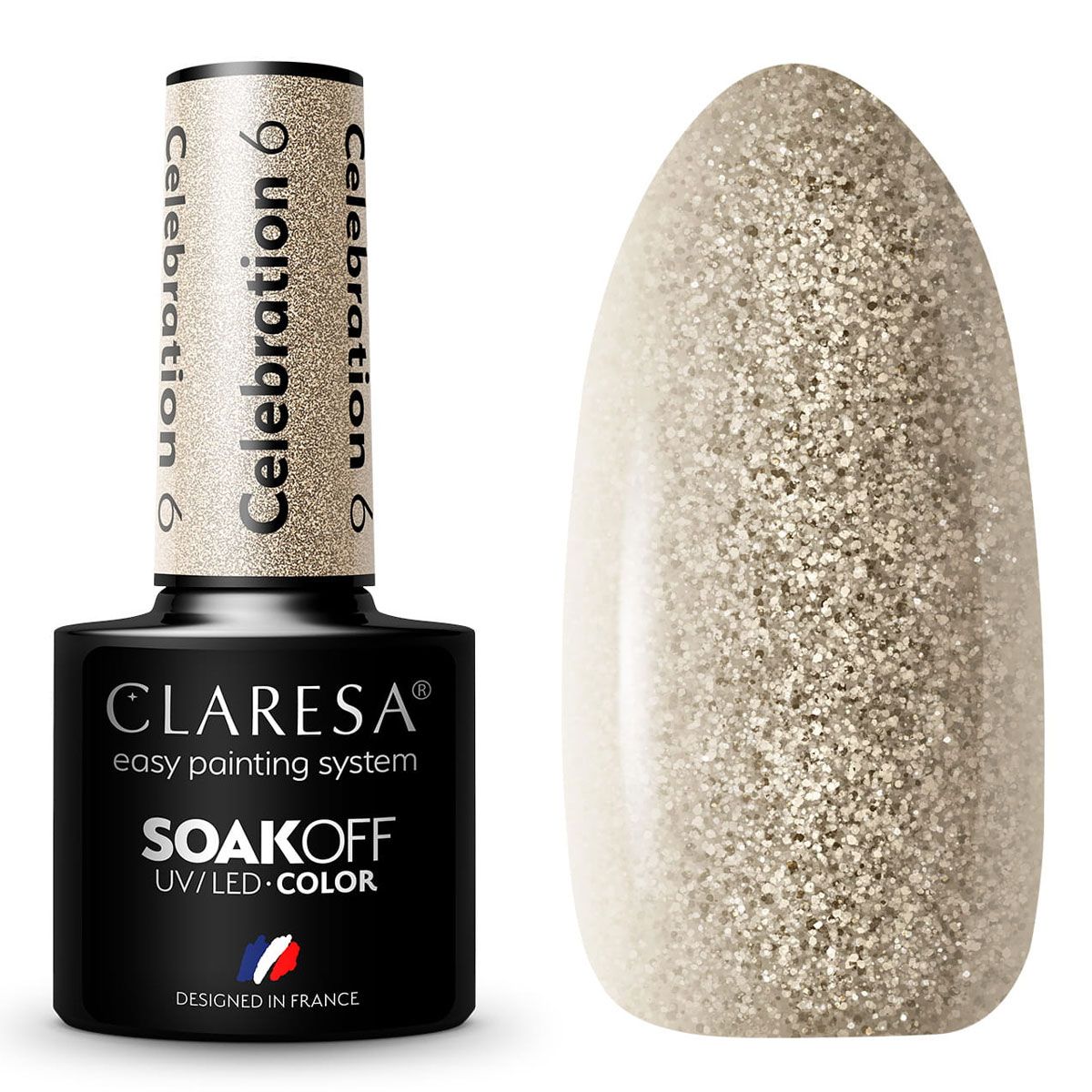 Claresa Vernis Gel UV LED 5 ml Célébration 6