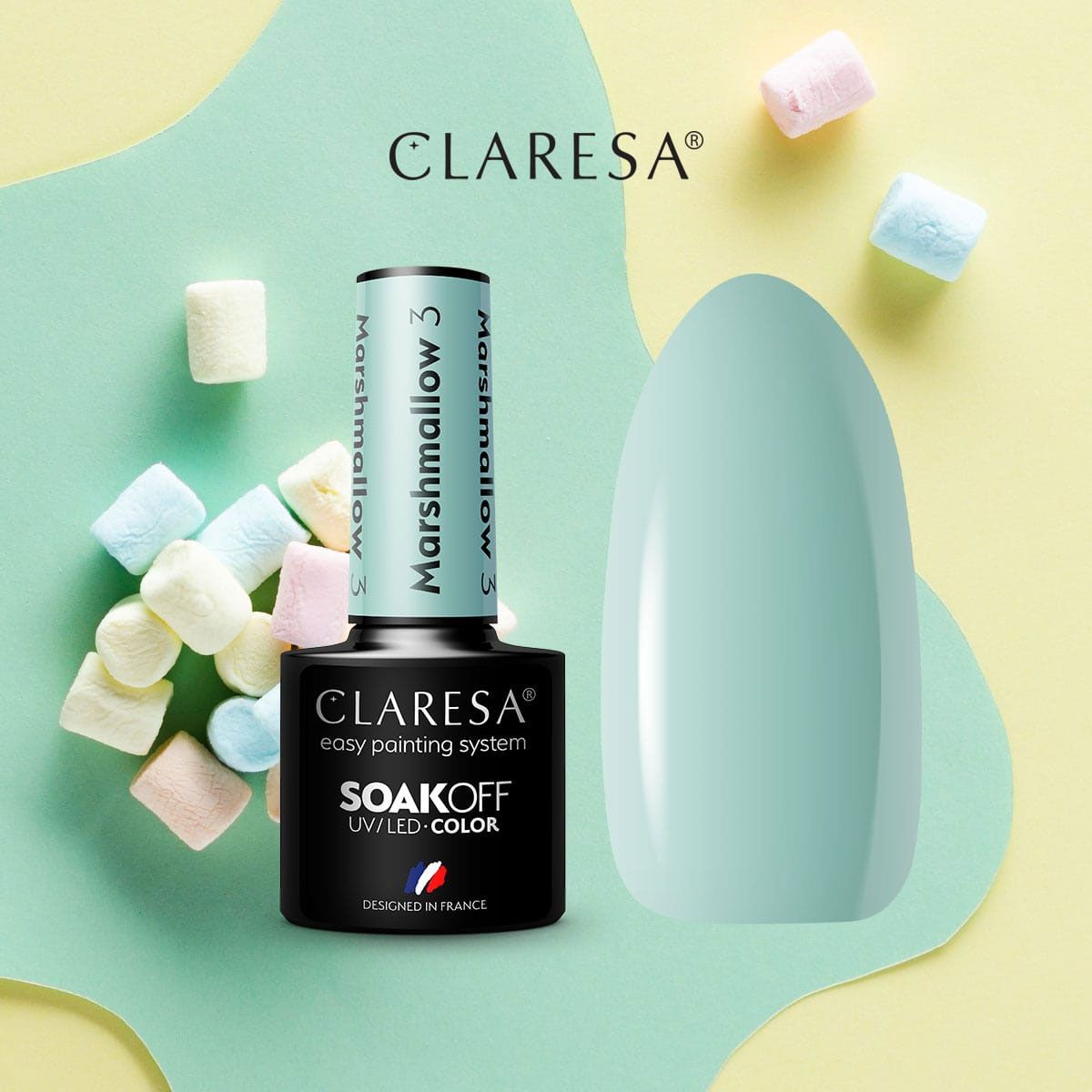 Claresa Vernis Gel UV LED 5 ml Marsh Mallow 3