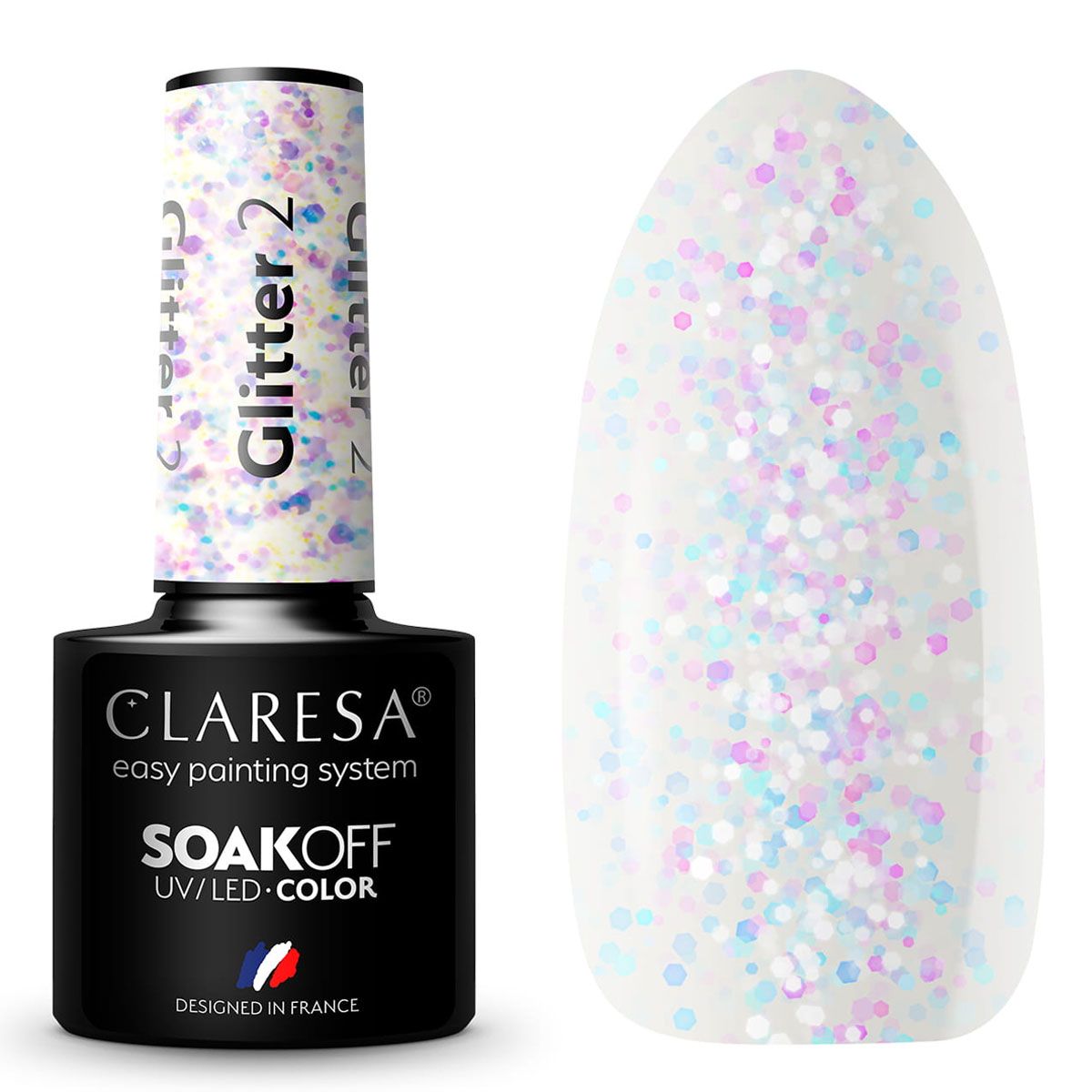 Claresa Vernis Gel UV LED 5 ml Paillettes 2