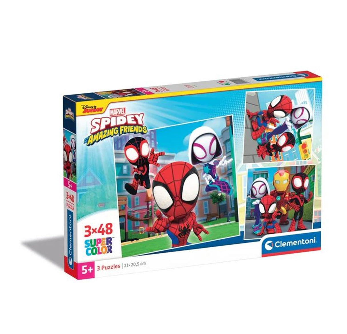 Clementoni Jigsaw Puzzle Super Color Square Marvel Spidey et ses amis, 3x48st.