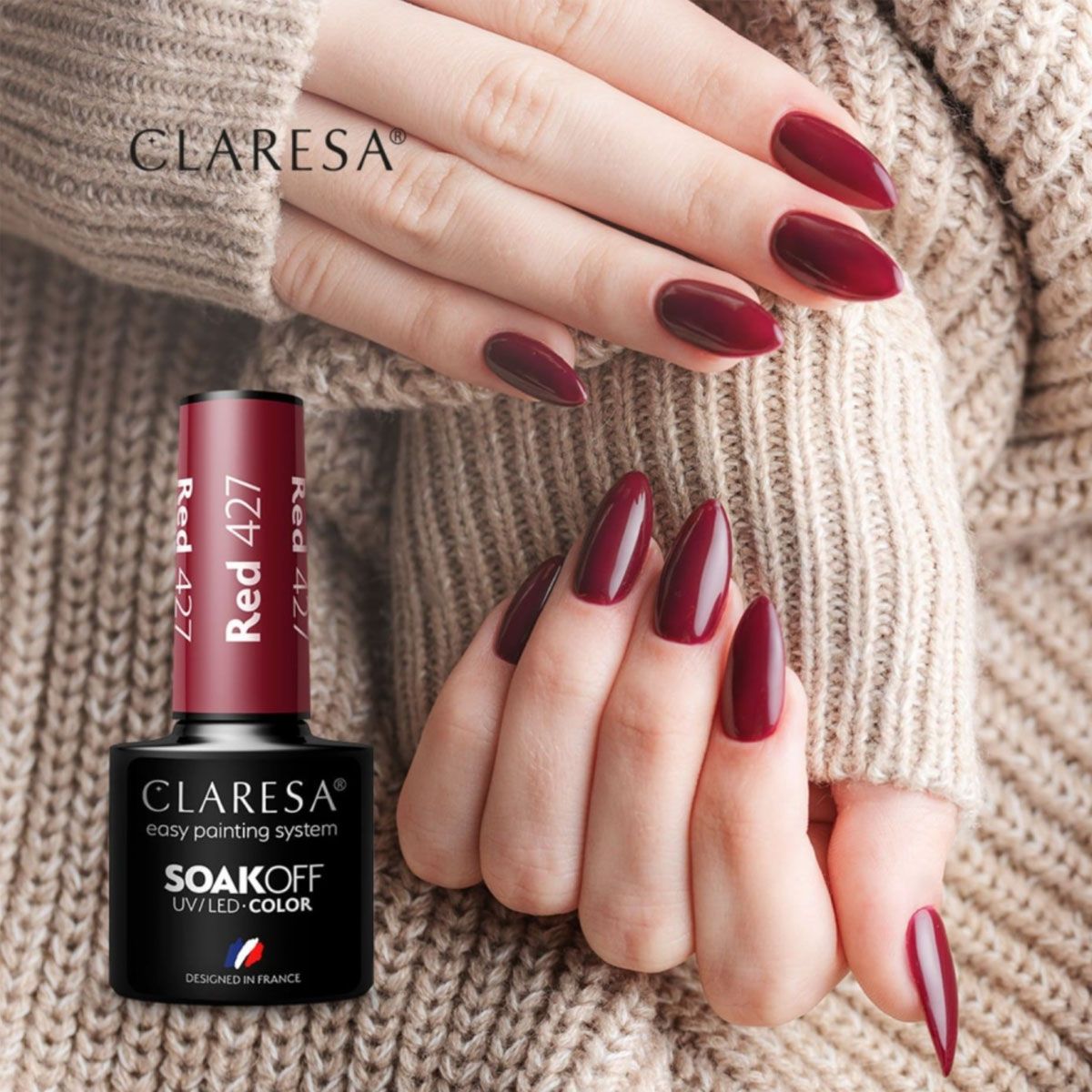 Claresa Vernis Gel UV LED 5 ml Rouge 427 Fête Foraine