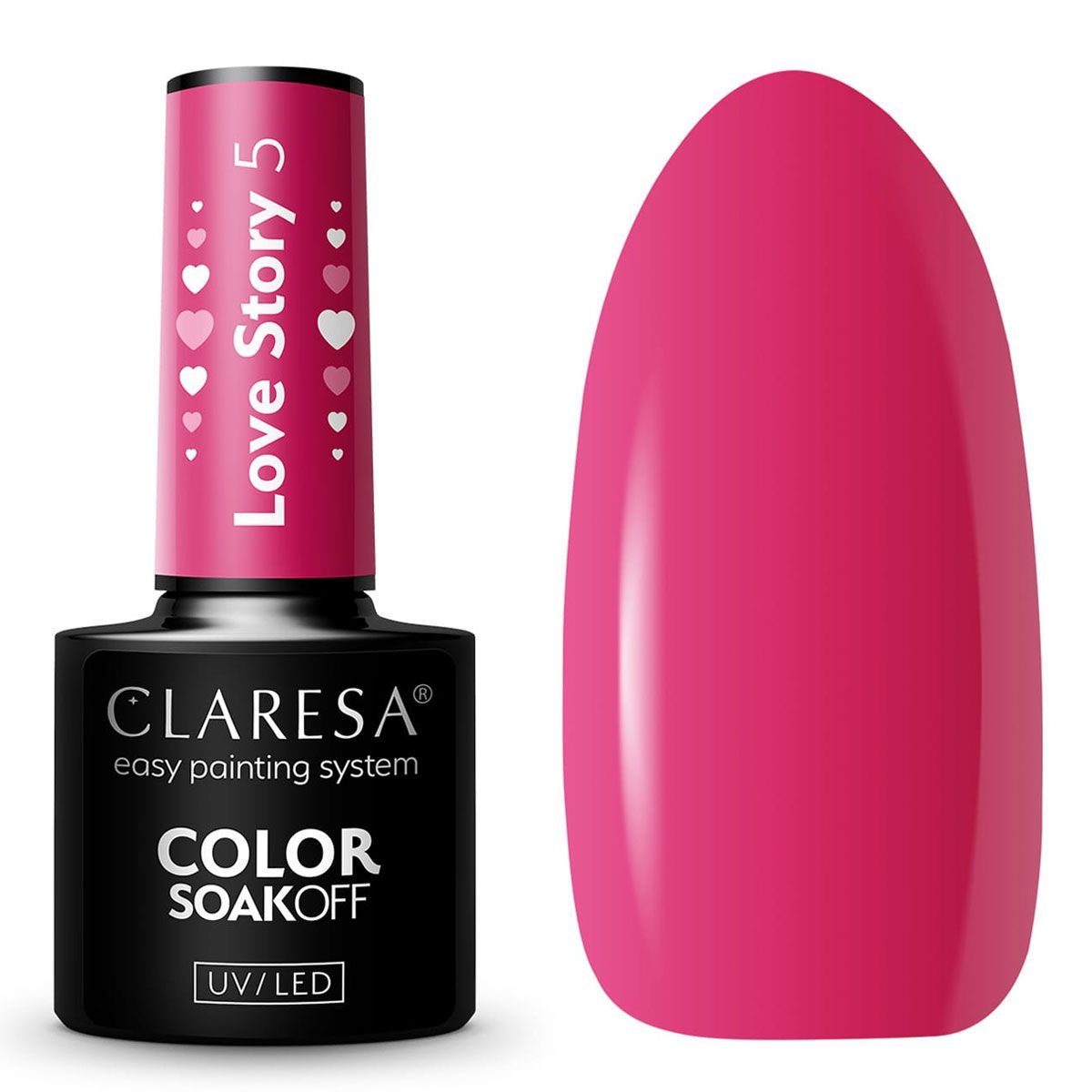 Claresa vernis gel uv led 5ml histoire d'amour 5