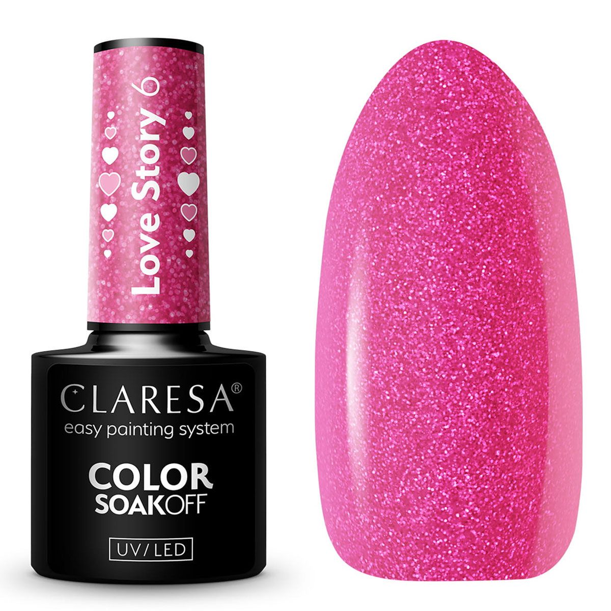 Claresa vernis gel uv led 5ml histoire d'amour 6