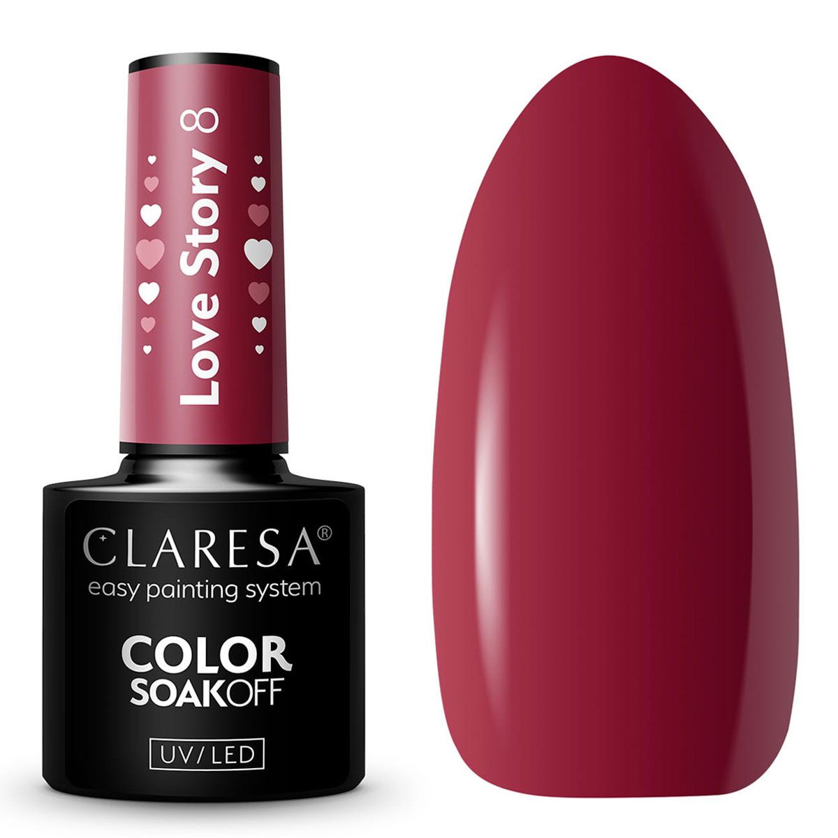 Claresa vernis gel uv led 5ml histoire d'amour 8