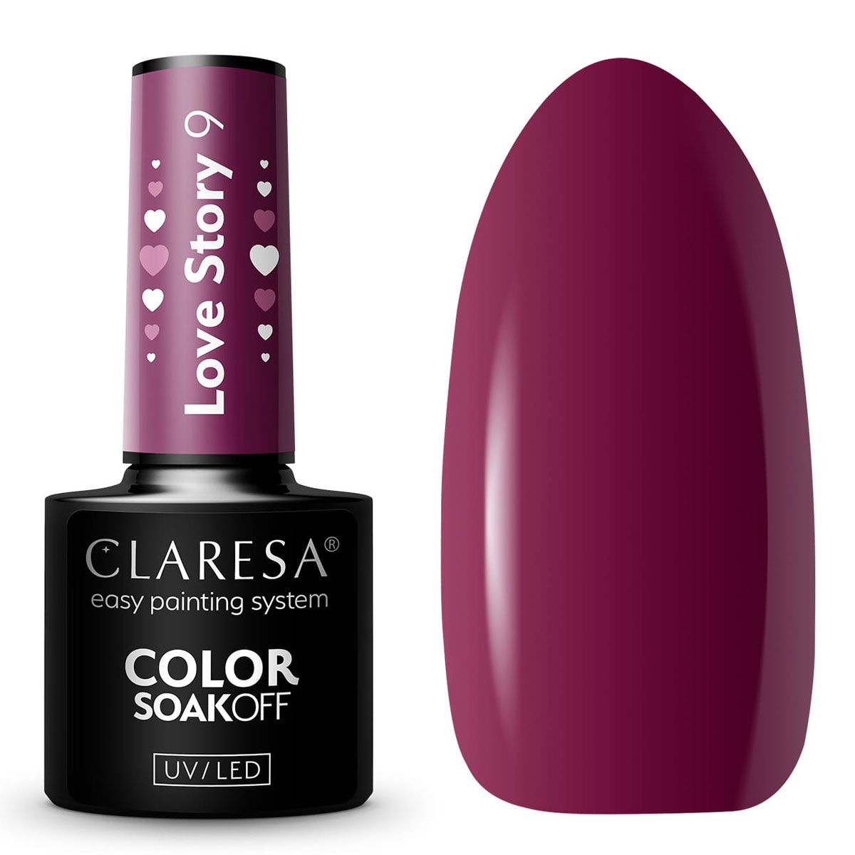 Claresa vernis gel uv led 5ml histoire d'amour 9