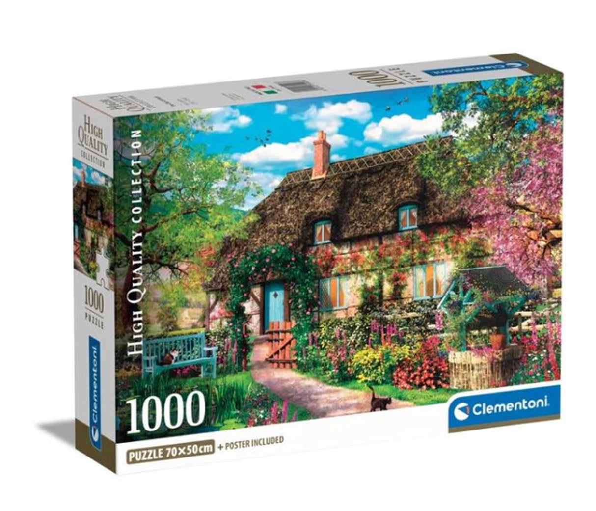 Clementoni puzzle de collection haute qualité + affiche la vieille maison 1000 pièces