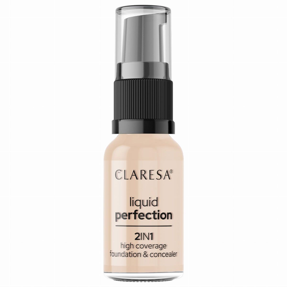 Claresa liquid perfection correcteur et fond de teint 2-en-1 102 médium chaud 18gr.