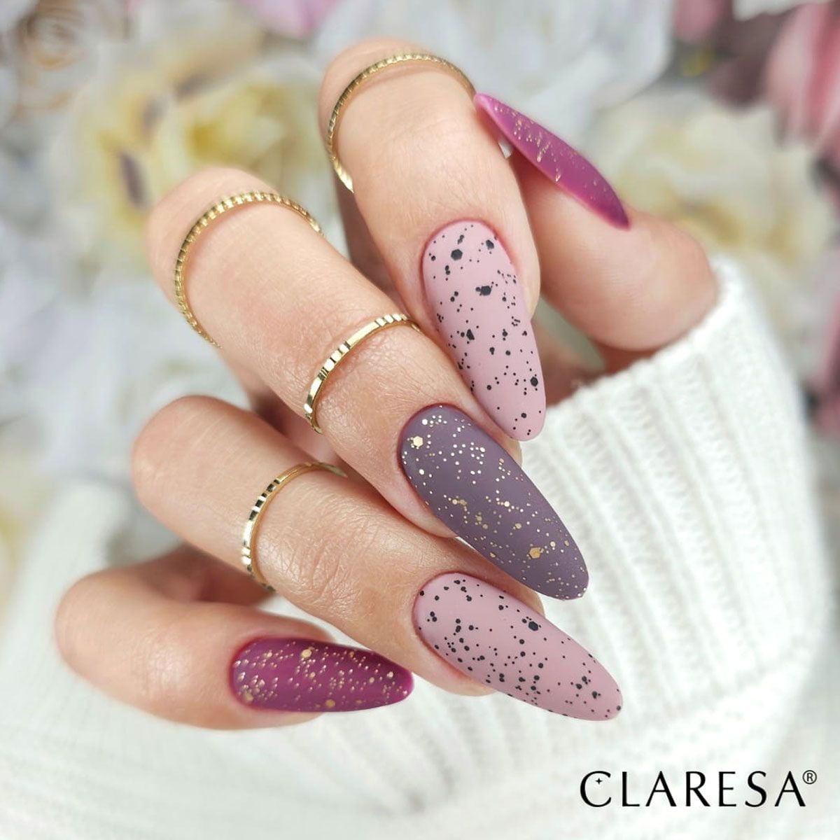 Claresa top coat bubble gold mat sans lingette 5ml
