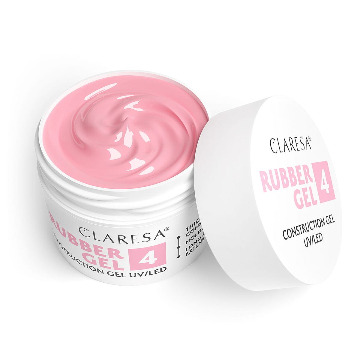 Gel de caoutchouc Claresa 4 rose chaud 45gr.