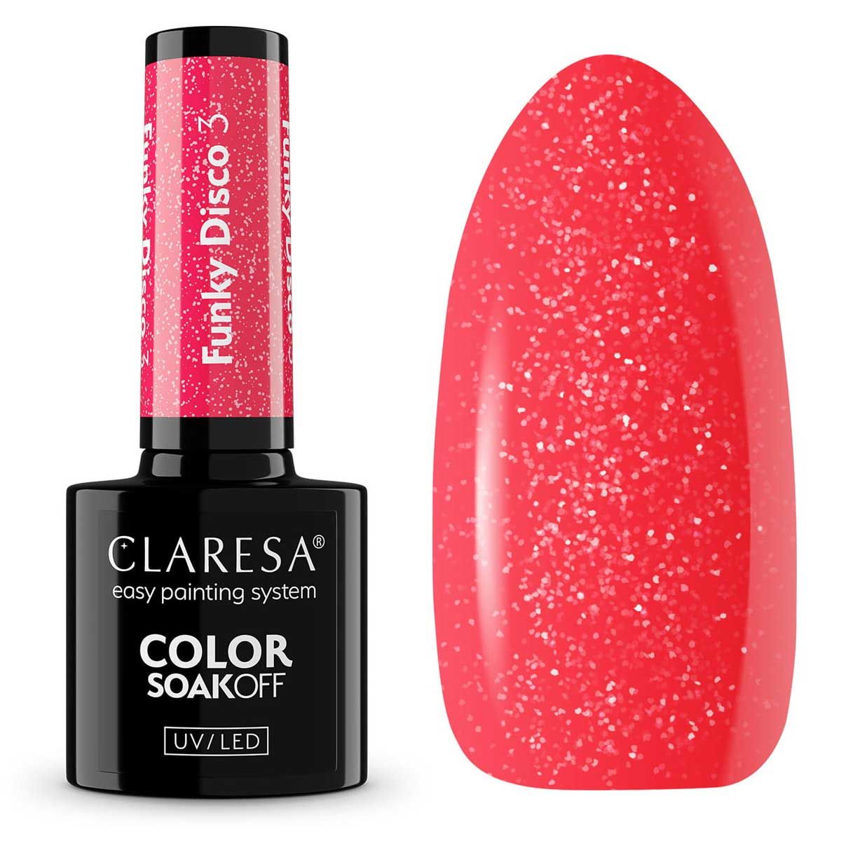 Claresa Vernis Gel UV LED 5 ml Funky Disco 3 Corail Twist
