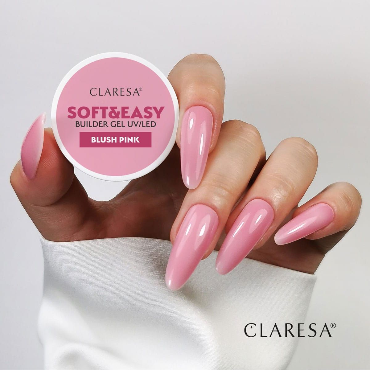 Claresa kératine soft easy builder gel blush rose 12gr.