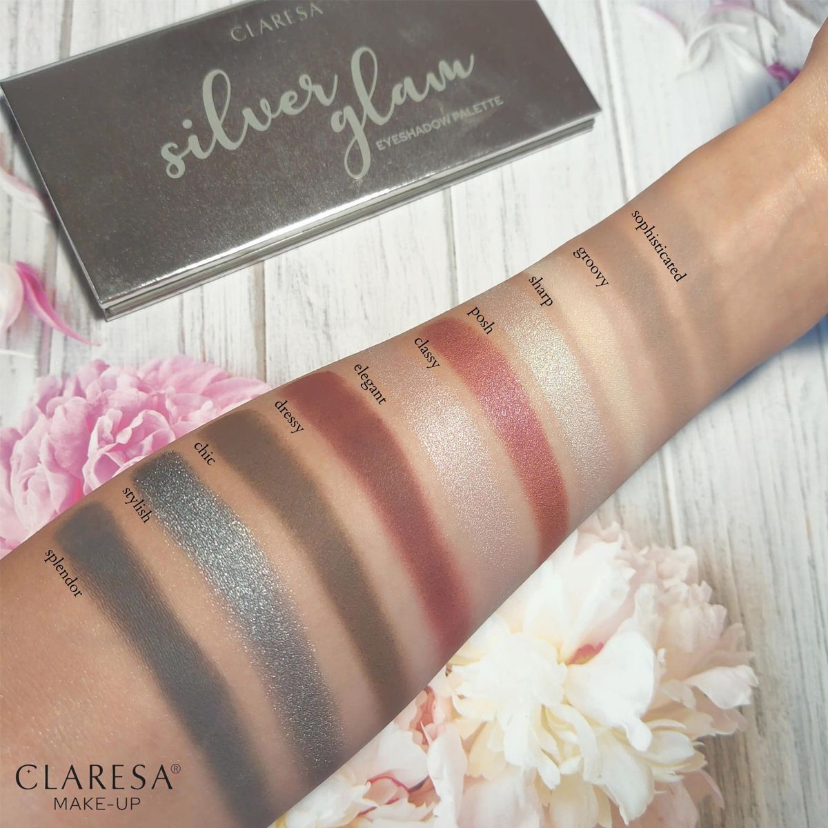 Claresa palette de fards à paupières silver glam