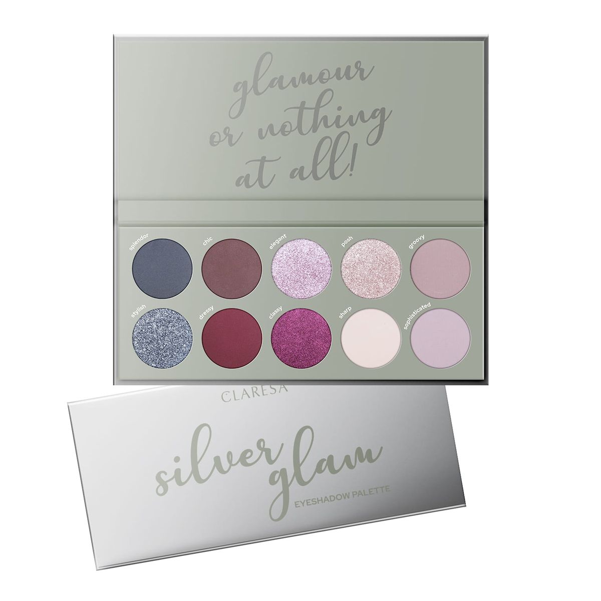 Claresa palette de fards à paupières silver glam